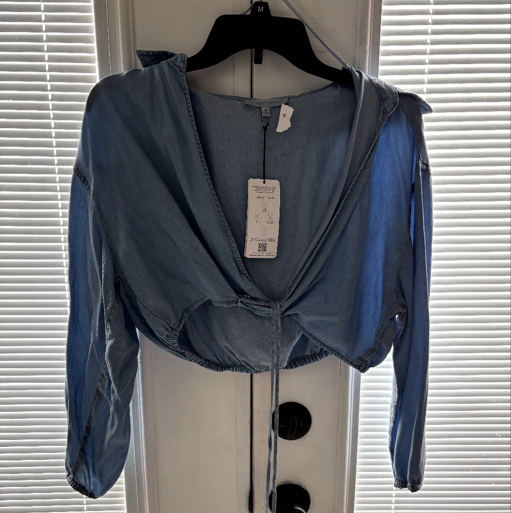 Blue Jean Crop Top M